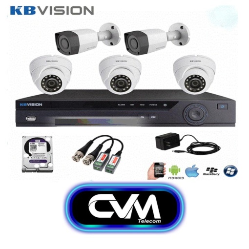 Trọn Bộ 04 Camera KBVISION